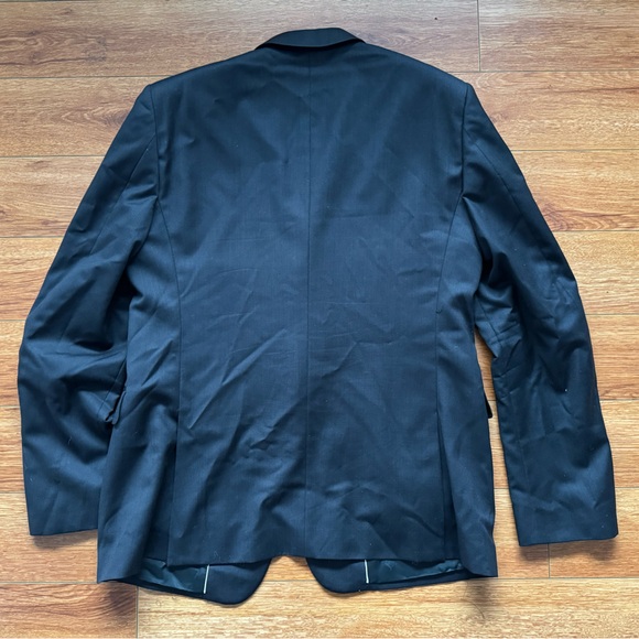 BURBERRY Single-Breasted Wool Blazer in Black - Picture 9 of 9